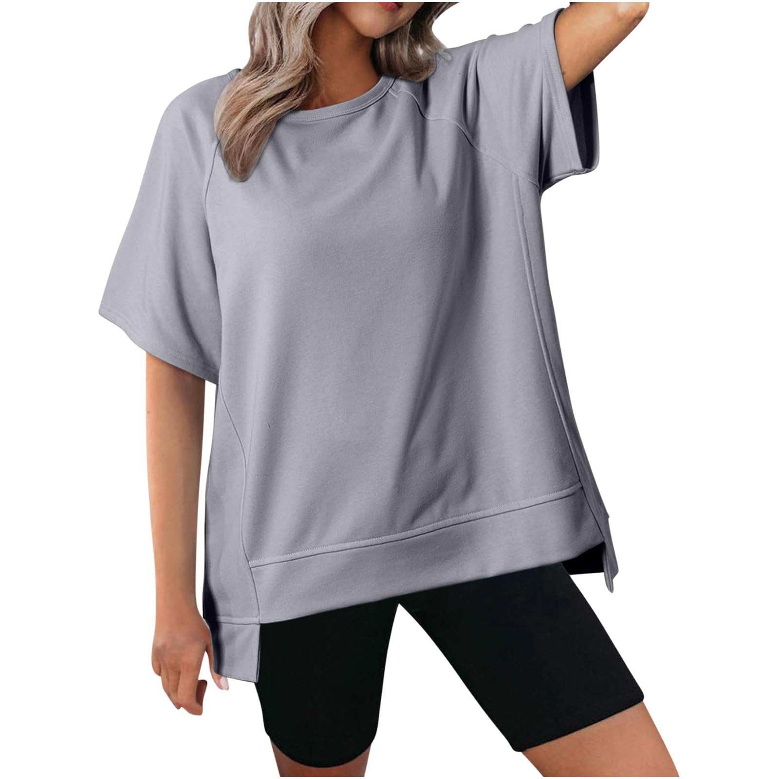  HAOLEI Women's Solid Color Cotton T-Shirt for Casual Wear on Partys
| Elegant Women's Stretch Short Sleeve T-Shirt for 