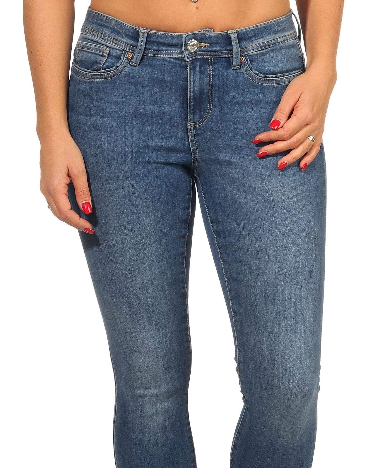 ONLY Skinny Fit Jeans per donne Mid Waist Skinny Fit Jeans